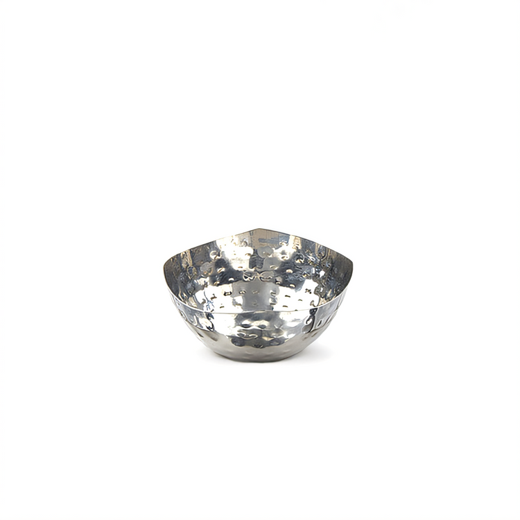 Product image #1 for American Metalcraft Squound 5-1/2 oz Square Stainless Steel Hammered Snack Bowl