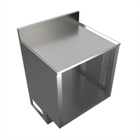 BK Resources Call Series Underbar Cabinet with Flat Top, Raised Edge, Locking Hinged Door, 24 x 21 Inches