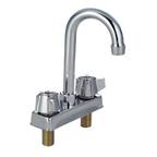 Thumbnail image #1 for John Boos PBF-4-D-LF Deck-Mount Manual Faucet, 3-1/2" Gooseneck Spout, 4" Centers, Lead-Free Ceramic Valves