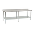 Thumbnail image #1 for Eagle Budget Series 96-Inch x 36-Inch 430 Stainless Steel Work Table with 4-1/2-Inch Backsplash and Adjustable Undershelf