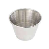 Crestware 1-1/2 oz Rolled Rim 18/8 Stainless Steel Sauce Cup