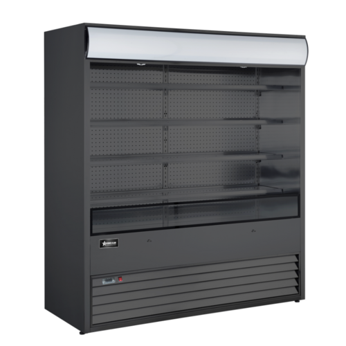 Product image #1 for Omcan Grab-and-Go Vertical Open-Air Refrigerated Showcase, 72-Inch Wide, 37 Cu. Ft., Black, 220V