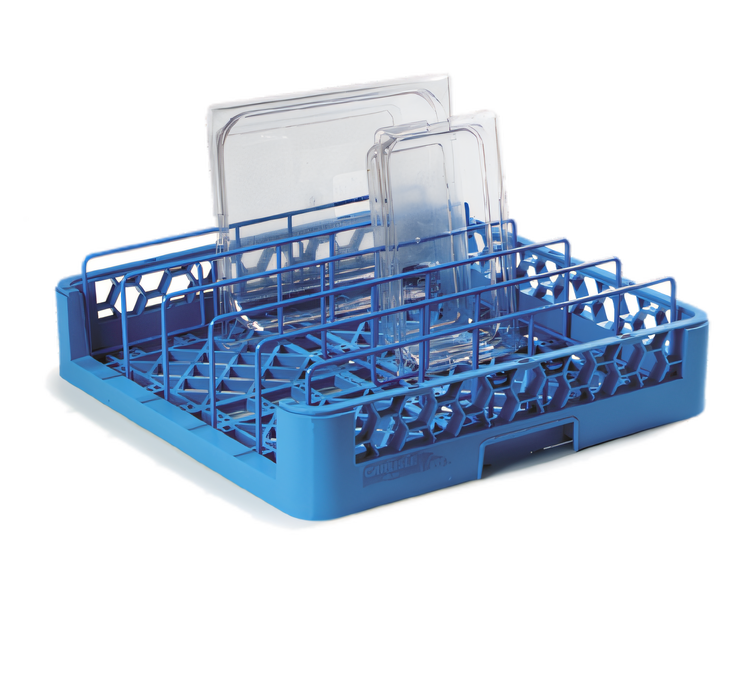 Product image #1 for Full-Size Blue Polypropylene Open-End Dishwasher Tray/Food Pan Rack