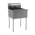 Thumbnail image #1 for Eagle Group 1818-1-16/4-3VP One-Compartment Floor Model Utility Sink, 18 x 18 x 13-3/8-Inch Bowl, 16-Gauge 430 Stainless Steel Case of 3