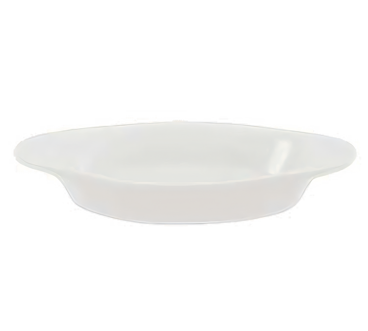 Product image #1 for Crestware Alpine White 15 oz Oval Vitrified Ceramic Rarebit Dish