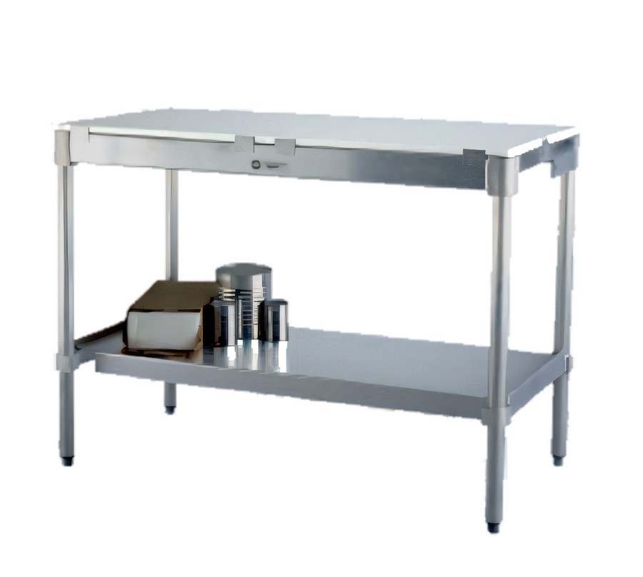 Product image #1 for New Age 60"W x 30"D Poly Top Work Table with Open Aluminum Base