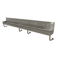 Advance Tabco 5-Station ADA Wall-Mounted Multiwash Hand Sink, 100 Inches Wide, 304 Stainless Steel