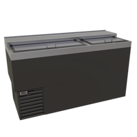 Glastender ST60-B 60-Inch Black Vinyl Deep Well Slide Top Bottle Cooler