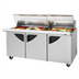 Thumbnail image #1 for Turbo Air Super Deluxe 72-5/8-Inch 3-Section Mega Top Sandwich/Salad Prep Table with Clear Lids
