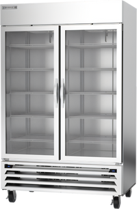 Beverage-Air Horizon Series Two-Section Dual-Temperature Reach-In Refrigerator/Freezer with Glass Doors