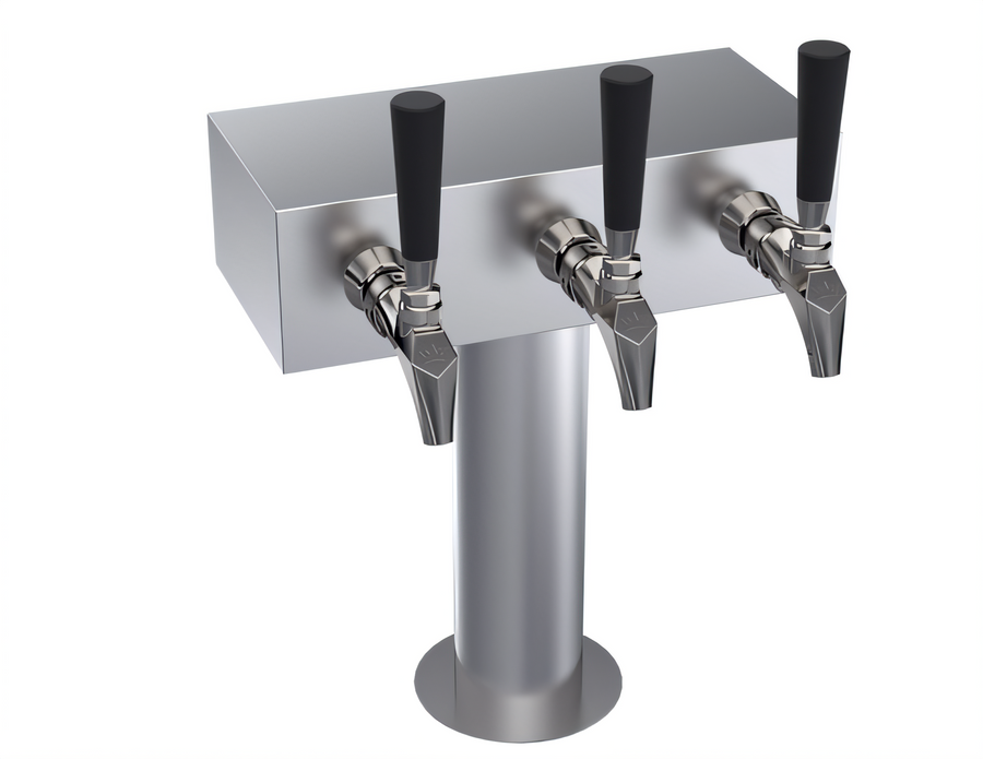 Product image #1 for Krowne T-Head 3-Faucet Glycol-Cooled Beer Tower with 12-Inch Long Box