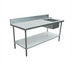 Thumbnail image #1 for Omcan 72 x 30-Inch Stainless Steel Work Table with Right Prep Sink and 6-Inch Backsplash
