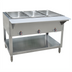 Thumbnail image #1 for BK Resources 43-Inch Natural Gas 3-Well Open Well Steam Table with Cutting Board Shelf and Adjustable Undershelf