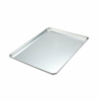 2/3 Size 3003 Aluminum Solid Sheet Pan, 16 x 22 Inch, Closed Bead, 19 Gauge