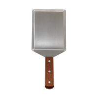 Winco Offset Turner with 5 x 6 Inch Stainless Steel Blade and Wooden Handle