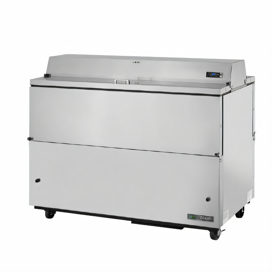 Product image #1 for Dual-Sided Mobile Milk Cooler Cart, 16-Crate Capacity, Stainless Steel, Forced-Air