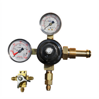 Glastender High-Pressure Nitrogen Regulator Kit with Changeover Valve and Double Gauge