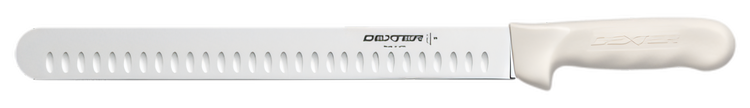 Product image #2 for Sani-Safe 12-Inch Roast Slicer Carving Knife with Stain-Free High-Carbon Steel Blade and White Polypropylene Handle