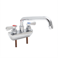 John Boos Lead-Free Heavy Duty Splash Mount Faucet with 8-Inch Swing Spout and 4-Inch Centers