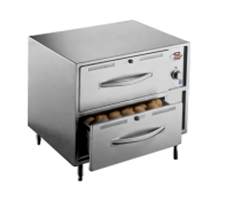 Product image #1 for Wells RW-2HD Heavy Duty Freestanding Two-Drawer Stainless Steel Warming Drawer Unit