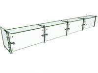 Hatco Flav-R-Shield Full-Service Pass-Over Sneeze Guard, 132-Inch Wide, 4 Bays