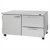 Thumbnail image #1 for Turbo Air PRO Series Two-Section Undercounter Freezer with Doors and Drawers, 17 Cu. Ft., Self-Contained, Stainless Steel
