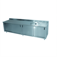 Advance Tabco Custom Fabricated Enclosed Base Unit with Sliding Doors, Over 12 Ft., Per Linear Foot