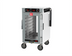 Thumbnail image #1 for Metro HotBlox Narrow 8-Pan Half-Height Mobile Pass-Thru Insulated Holding Cabinet with Clear Front and Rear Doors