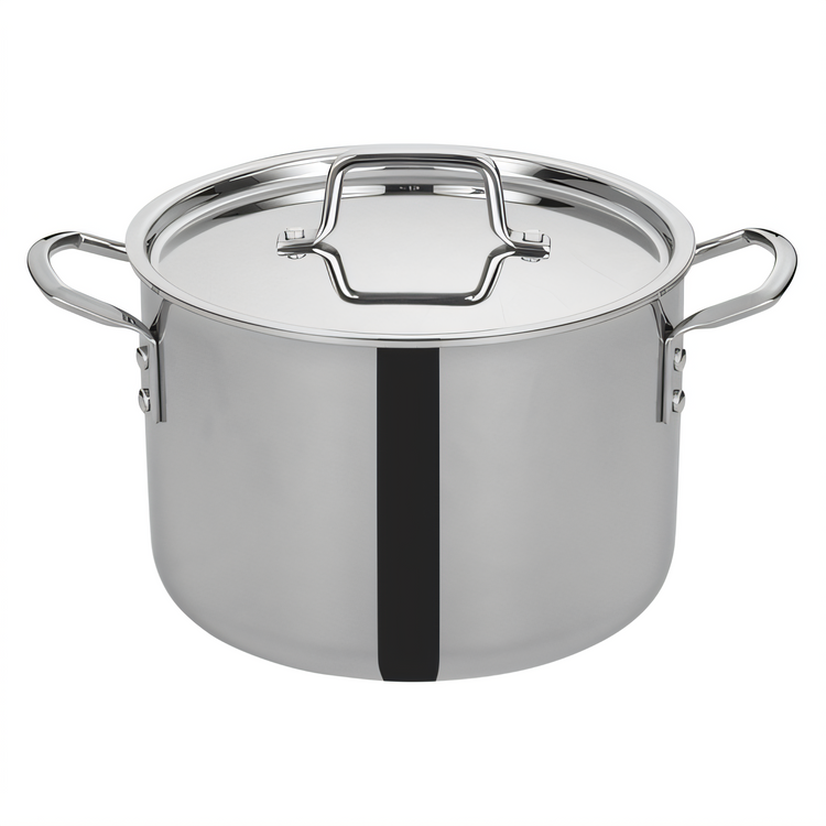 Product image #1 for Tri-Gen 8 Qt. Tri-Ply Induction-Ready Stainless Steel Stock Pot with Cover