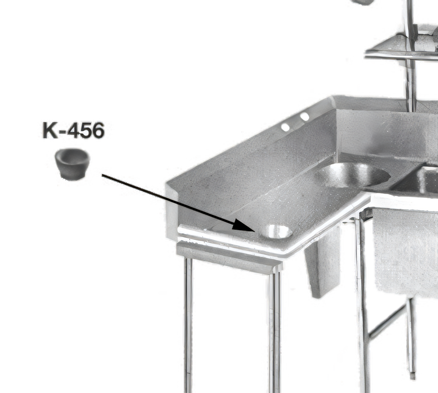 Product image #1 for Advance Tabco Installed Commercial Trash Can Scrap Block
