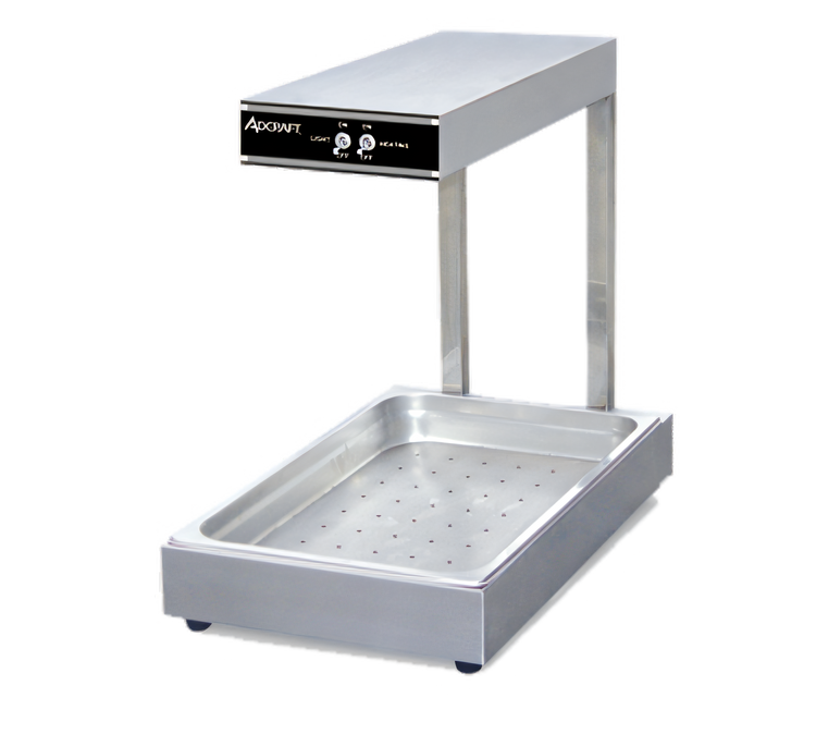 Product image #1 for Infrared French Fry Display Warmer with Unheated Raised Base and Full-Size Pan