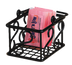 Thumbnail image #1 for American Metalcraft Scroll Design Wrought Iron Sugar Packet Basket, Black