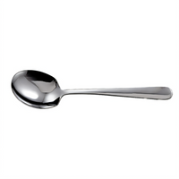 Winco One-Piece Stainless Steel Round-Edge Serving Spoon, 8-5/8 Inch