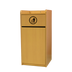 Thumbnail image #1 for Omcan 36-Gallon Natural Wood Trash Receptacle with Swing Door and Food Tray Holder