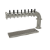 Thumbnail image #1 for Glastender Single-Column Countertop Pipe Cantilever Draft Dispensing Tower with 8 Stainless Steel Faucets, Air-Cooled, Mirror Finish