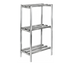 Thumbnail image #1 for Lifetime Tough 3-Shelf Aluminum Channel-Style Dunnage Shelving, 36 x 24 x 64 Inches