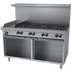 Thumbnail image #1 for Garland G Starfire Pro 60-Inch Gas Restaurant Range with 8 Open Burners, 12-Inch Griddle, and 2 Storage Bases