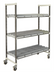 Thumbnail image #1 for Cambro Camshelving Elements XTRA Series 3-Tier Mobile Drying Rack Cart, 24 Inch Deep x 60 Inch Wide x 78 Inch High, Speckled Gray