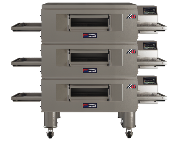 Product image #1 for Middleby Marshall X55GWB-3 Triple-Deck Gas-Fired Wide-Belt Conveyor Oven