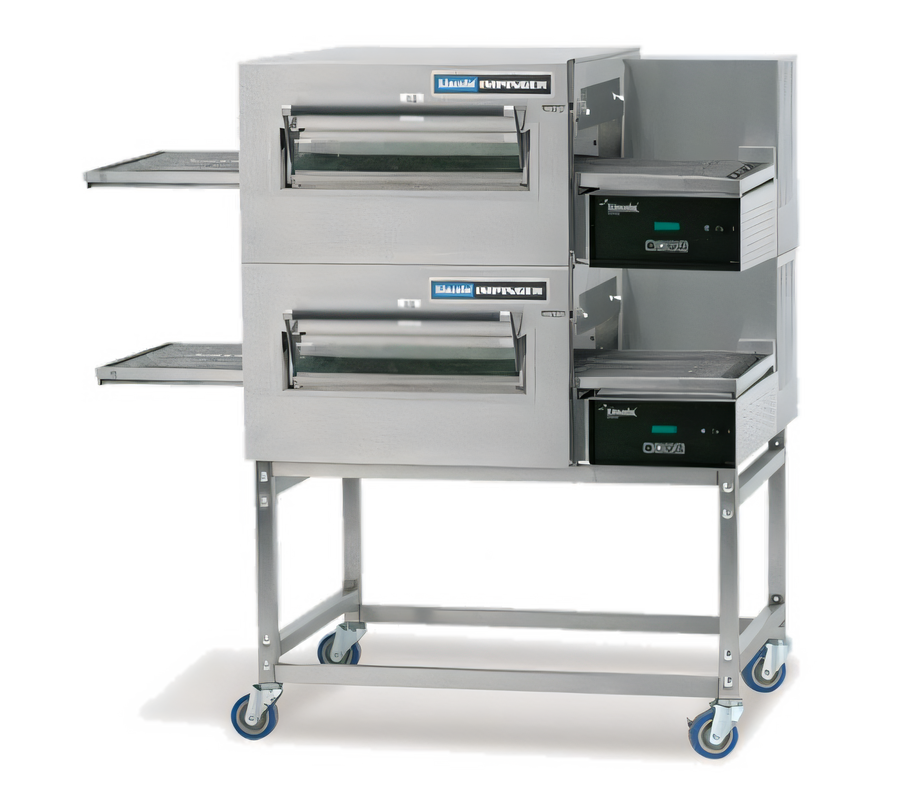 Product image #1 for Lincoln Impinger II 1100 Series Double-Stack Gas Conveyor Pizza Oven Package with FastBake and easyTouch Controls
