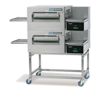 Lincoln Impinger II 1100 Series Double-Stack Gas Conveyor Pizza Oven Package with FastBake and easyTouch Controls