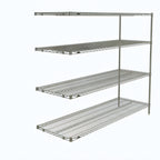 Thumbnail image #1 for Metro Super Erecta AN576C Chrome Wire Add-On Shelving Unit, 4 Shelves, 72W x 24D x 63H