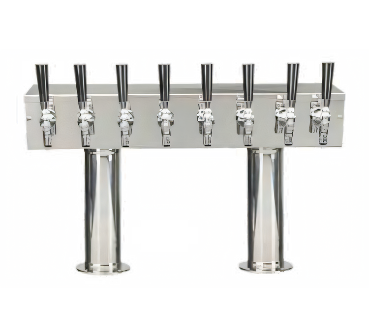 Product image #1 for Pro-Line Direct Draw Double Pedestal Conversion Tower, 24-Inch Box, 8 Faucets, Air-Cooled