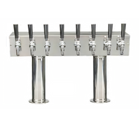 Pro-Line Direct Draw Double Pedestal Conversion Tower, 24-Inch Box, 8 Faucets, Air-Cooled