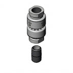 Thumbnail image #1 for T&S Brass equip 5PR-VB Vacuum Breaker, Dual Check, 3/8" NPT Inlet & Outlet, 3/8" NPT Close Nipple, Low Lead, NSF, cCSAus