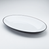 Thumbnail image #2 for American Metalcraft 21-1/2 Inch Oval Melamine Serving Platter, Black/White
