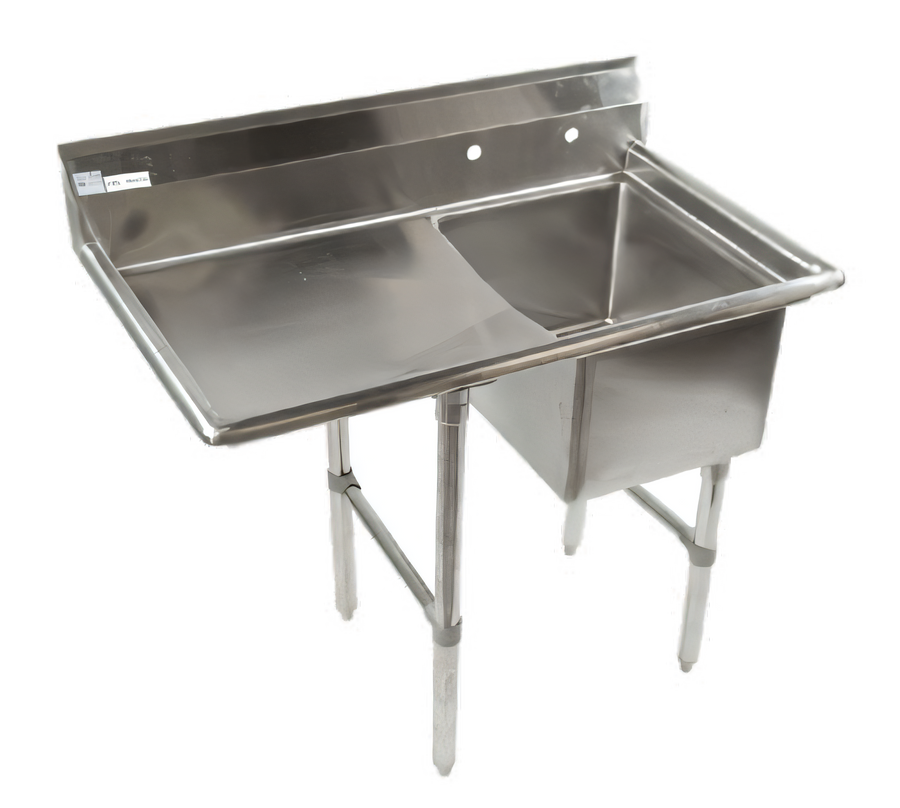 Product image #1 for Economy 1-Compartment Stainless Steel Sink with 24-Inch Left Drainboard, 42-1/2 x 25-1/2 x 41 Inch