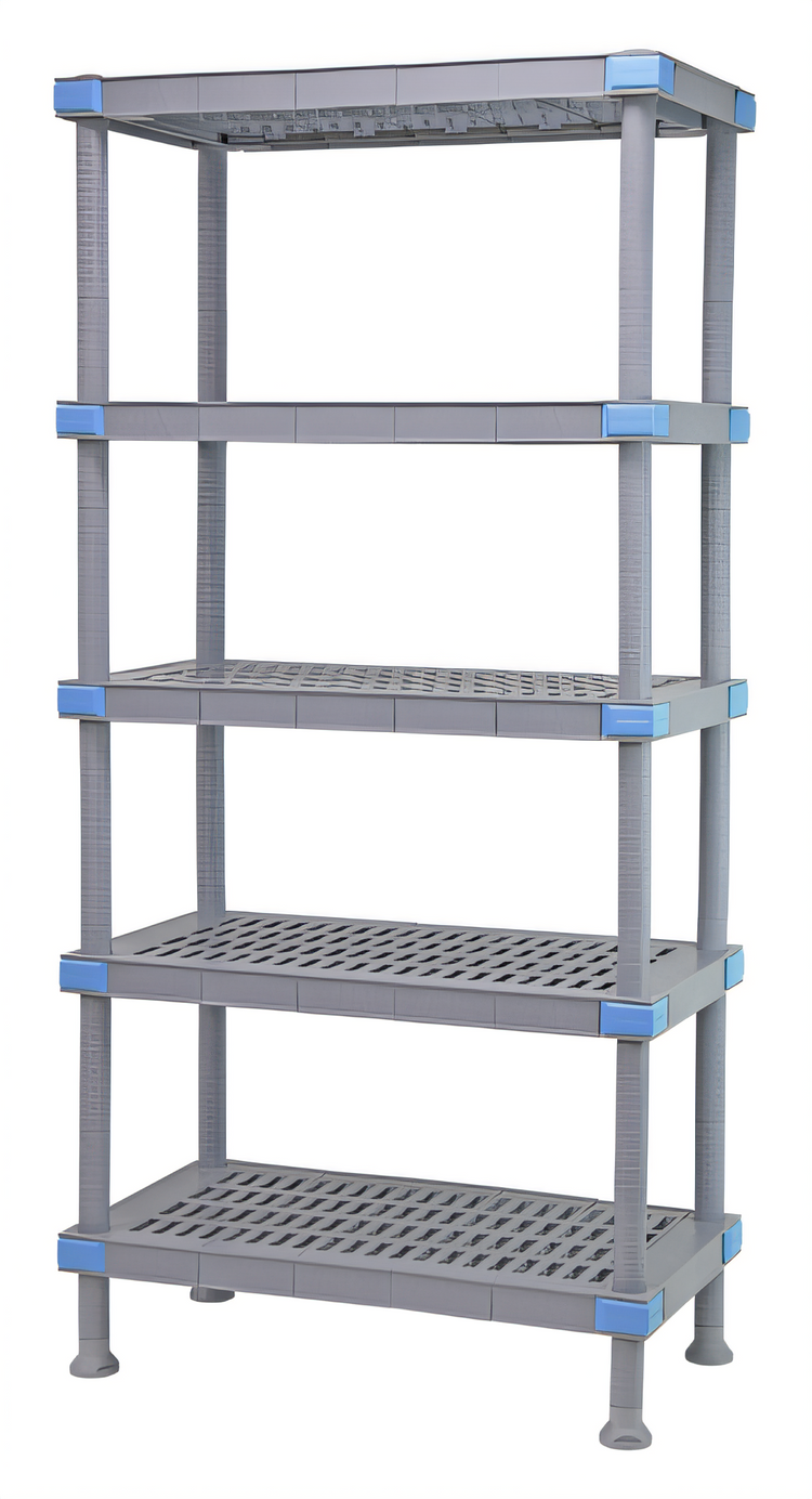 Product image #1 for Quantum Millenia 5-Shelf Polymer Shelving Unit, 72 x 18 x 50 Inches