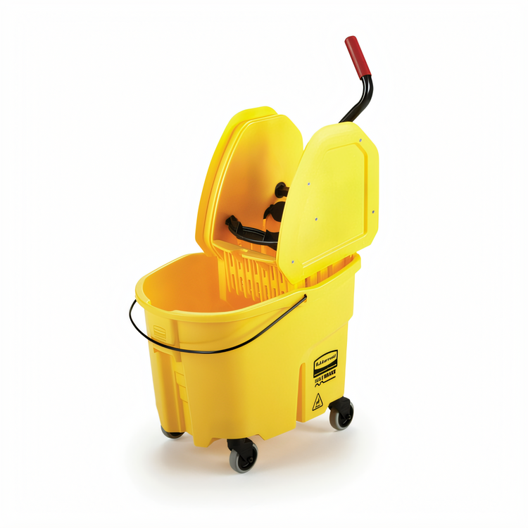 Product image #1 for Rubbermaid Commercial WaveBrake 35 qt Mop Bucket and Down Press Wringer Combo
