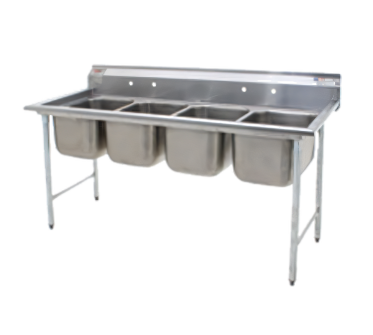 Product image #1 for Eagle Group 414-18-4 Coved Corner Four-Compartment Sink